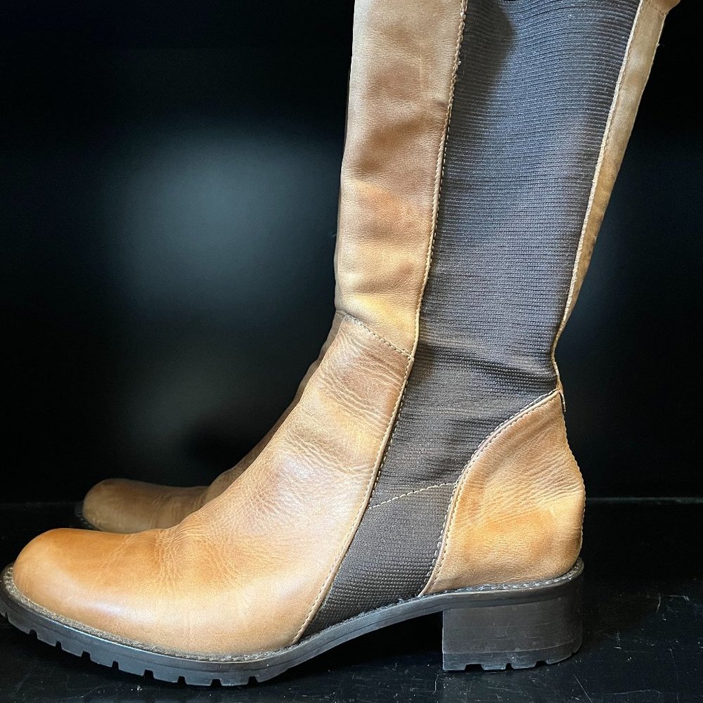Zita Maria tan/brown leather boots size 36.5